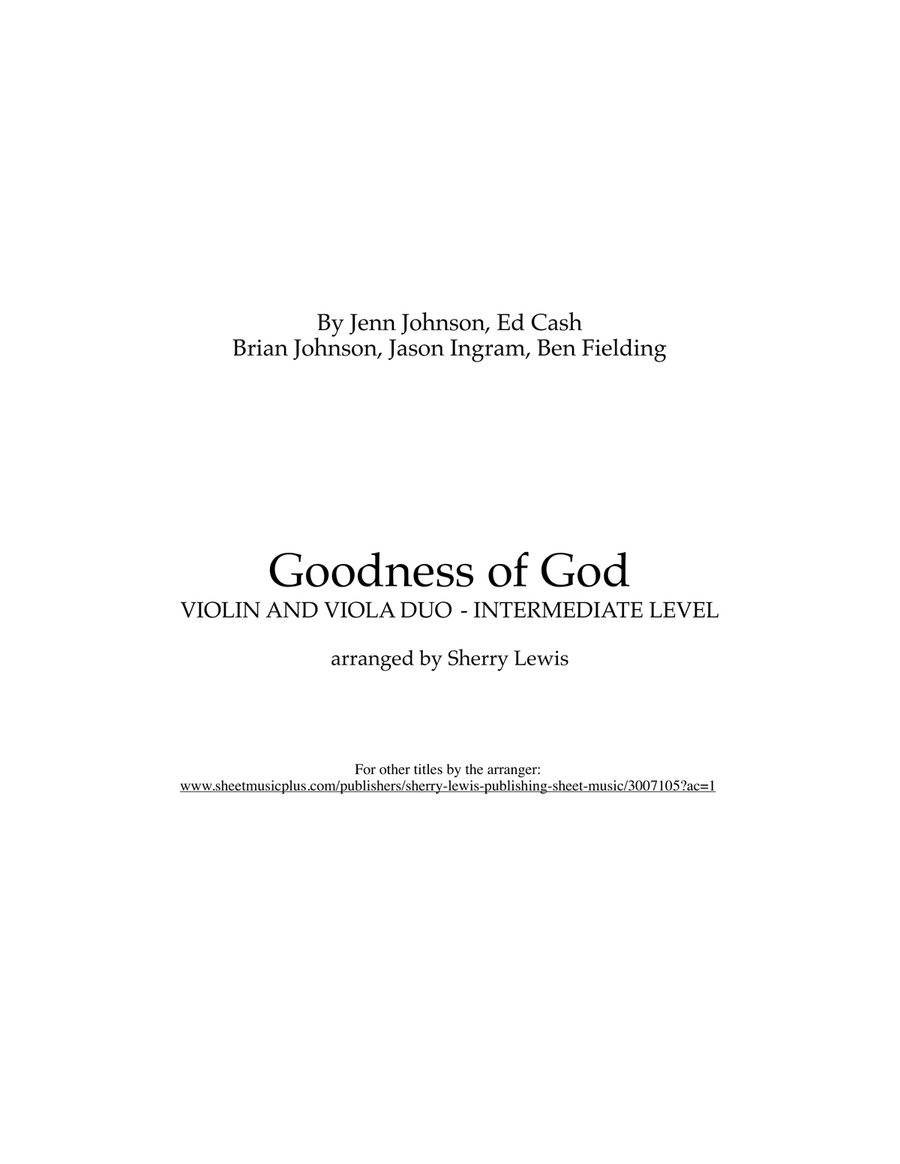 Goodness Of God Goodness Of God String Duet scores gallery preview page 2