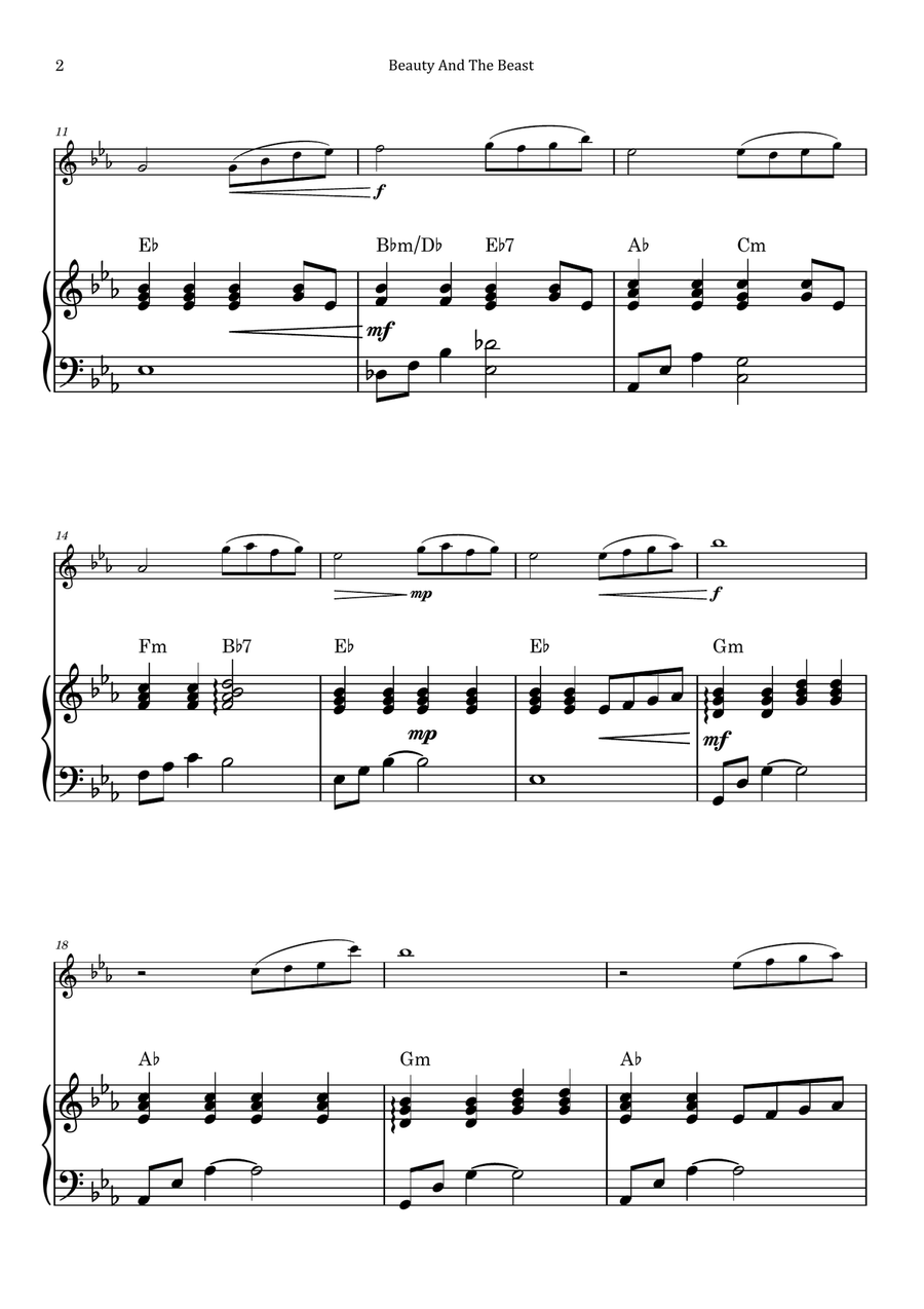 Beauty And The Beast Chamber Music scores gallery preview page 2