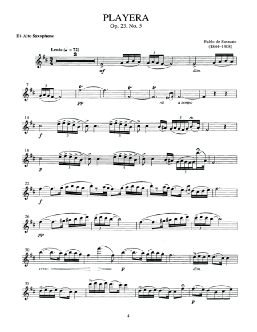 Solo Pieces for the Advanced Saxophonist Saxophone Solo scores gallery preview page 5