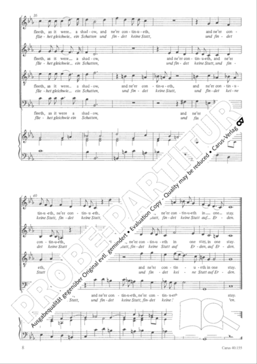 Funeral music of Queen Mary 4-Part scores gallery preview page 9