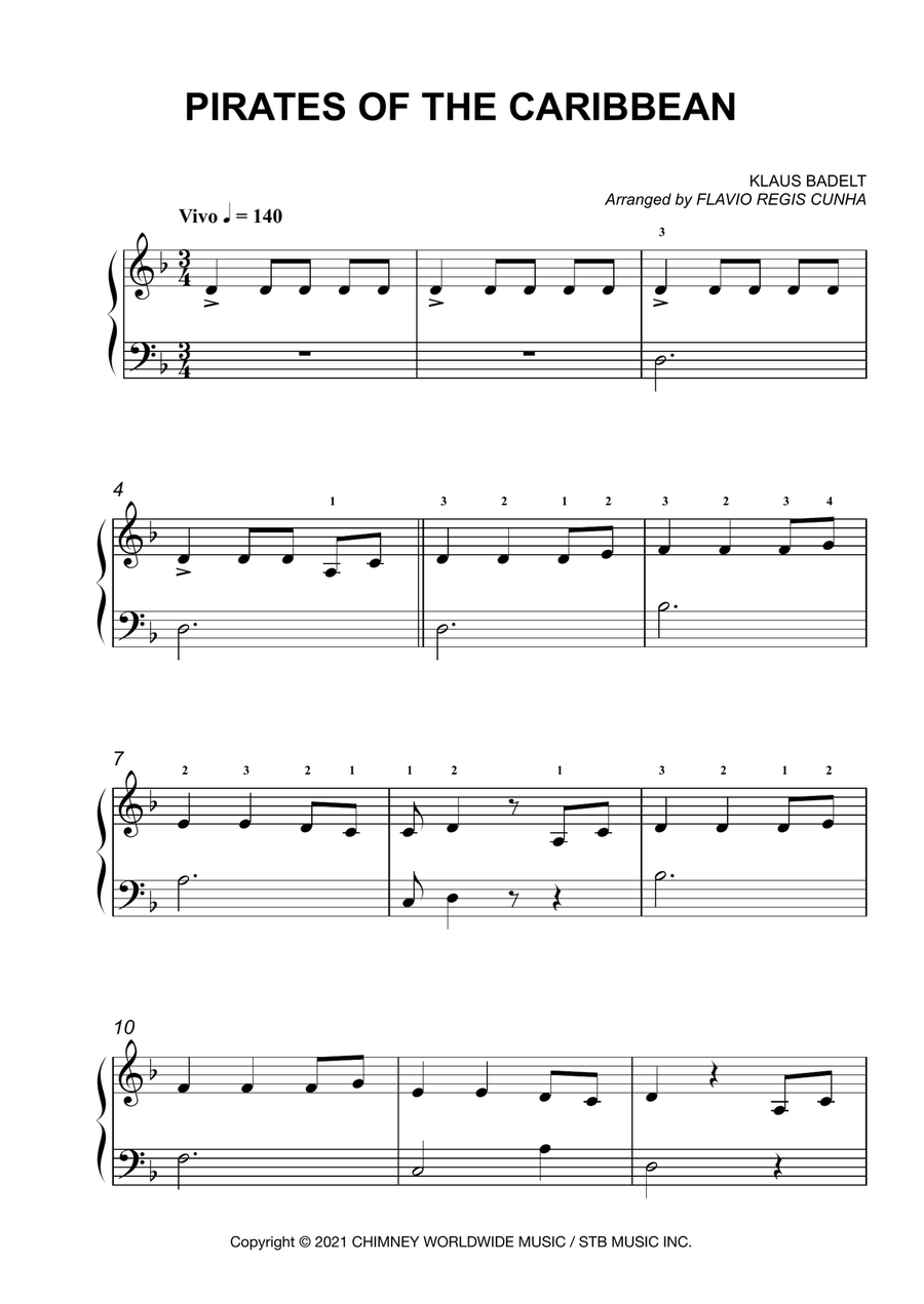 Pirates Of The Caribbean Piano Method scores gallery preview page 3