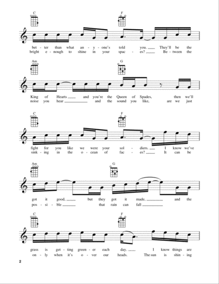 All The Right Moves Ukulele scores gallery preview page 2