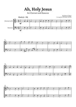 Ah, Holy Jesus (Clarinet and Bassoon) - Easter Hymn