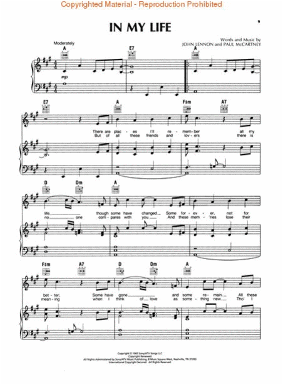 Imagine Piano, Vocal, Guitar scores gallery preview page 3