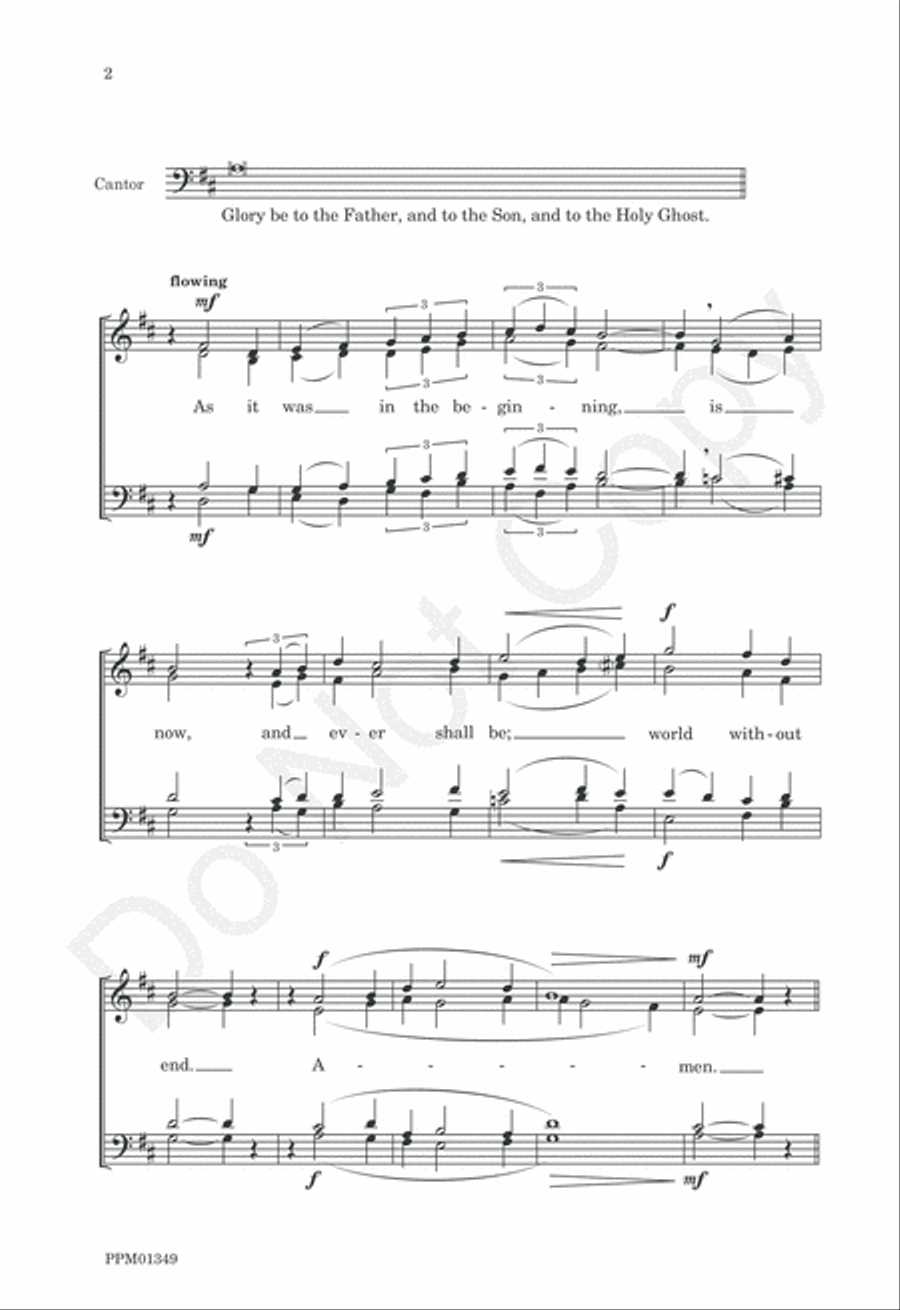 Preces and Responses from Evening Service in A 4-Part scores gallery preview page 5