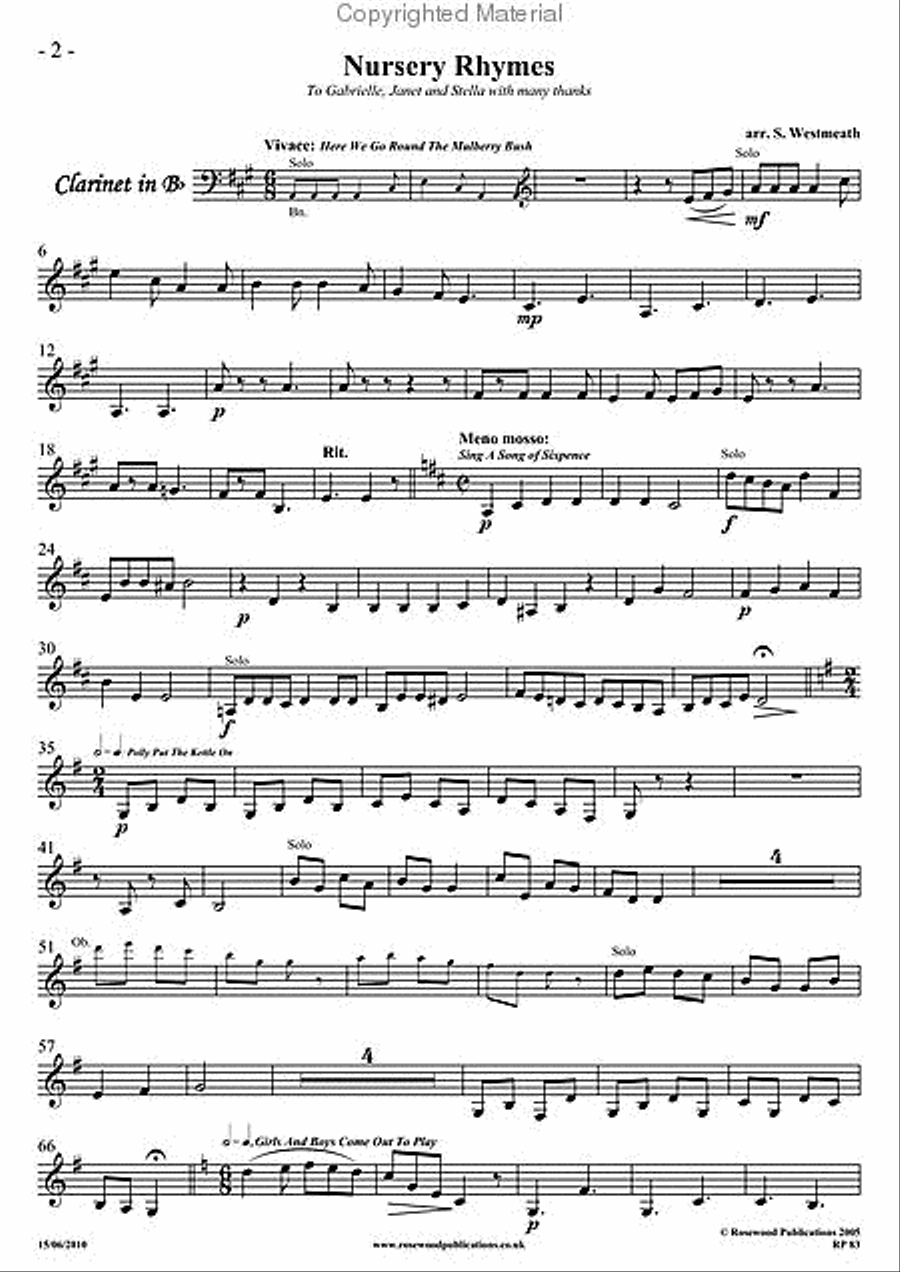 Nursery Rhymes Bassoon scores gallery preview page 3
