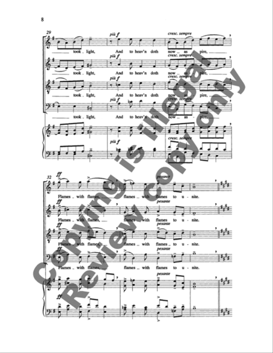 Two Hymns to the Virgin: 2. Who Is She Ascends So High? 4-Part scores gallery preview page 7