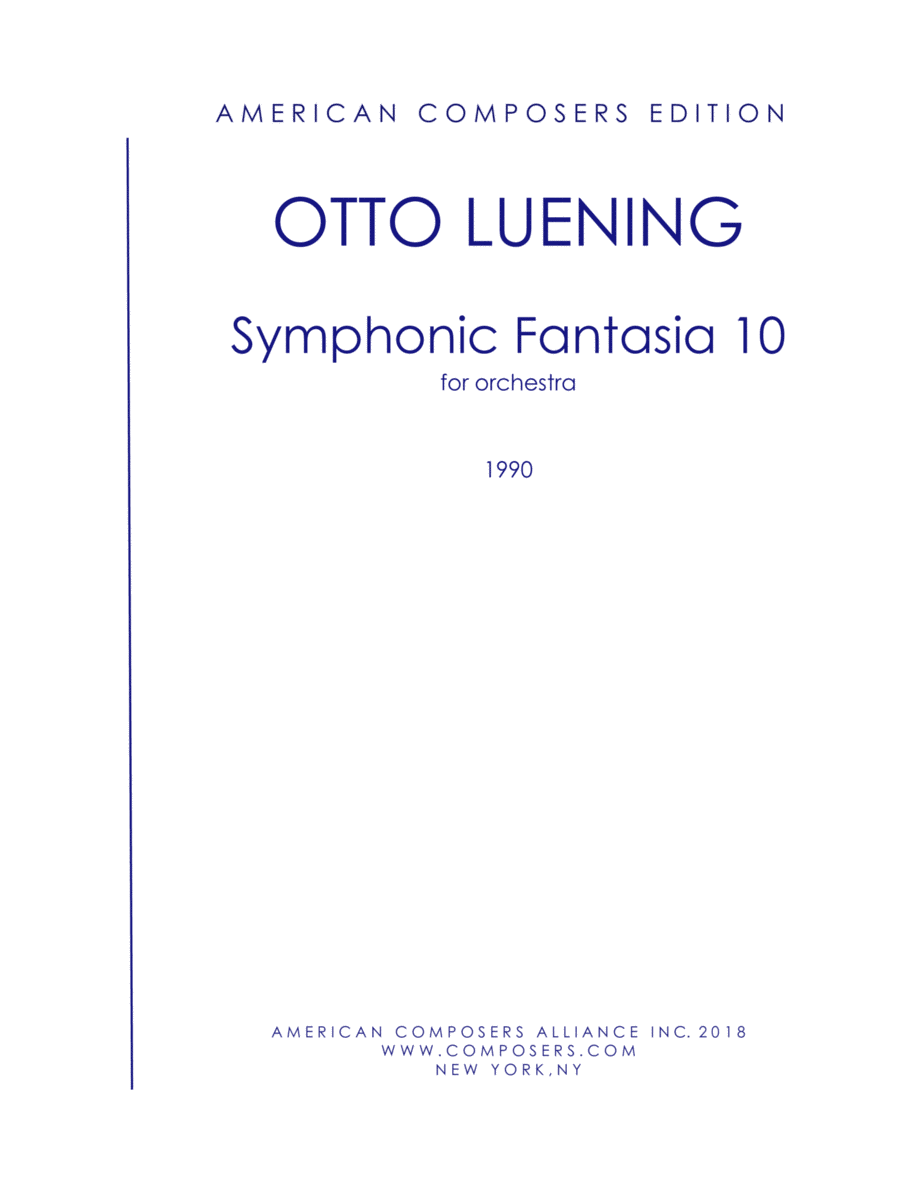 [Luening] Symphonic Fantasia No. 10 Chamber Orchestra scores gallery preview page 1