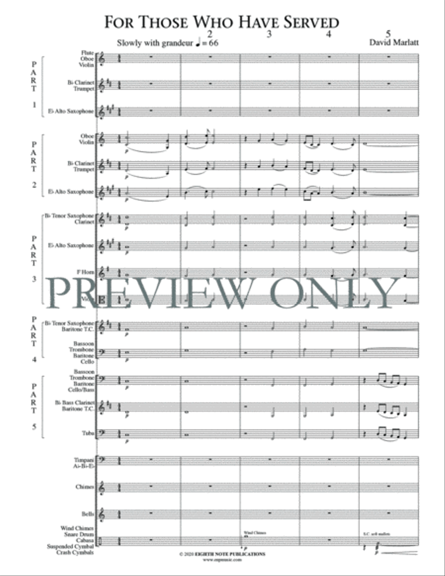 For Those Who Have Served Concert Band scores gallery preview page 4