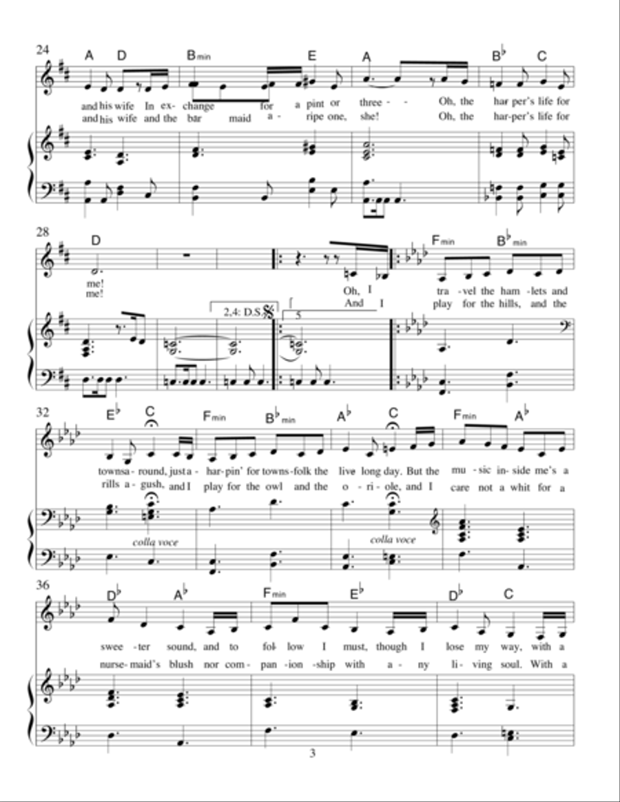 The Harper's Life The Harper's Life Piano, Vocal, Guitar scores gallery preview page 3