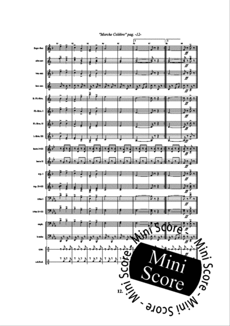 Marche Celebre Fanfare Band scores gallery preview page 14