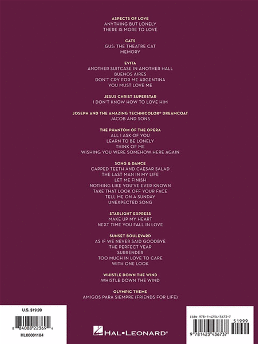 Andrew Lloyd Webber for Singers Voice scores gallery preview page 2
