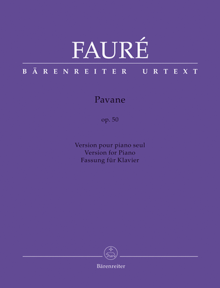 Book cover for Pavane for Piano, op. 50