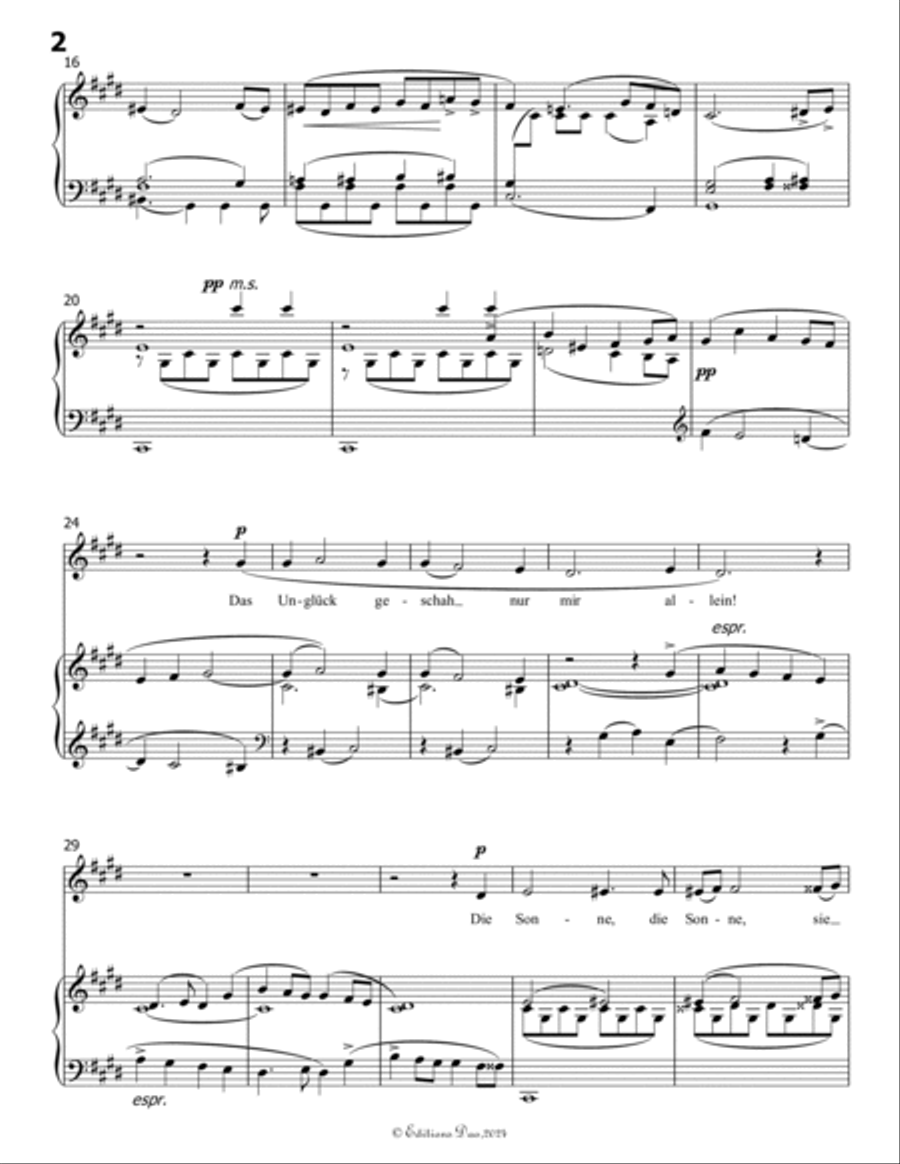 Nun will die Sonn so hell aufgehn, by Mahler, in c sharp minor Piano, Vocal scores gallery preview page 4