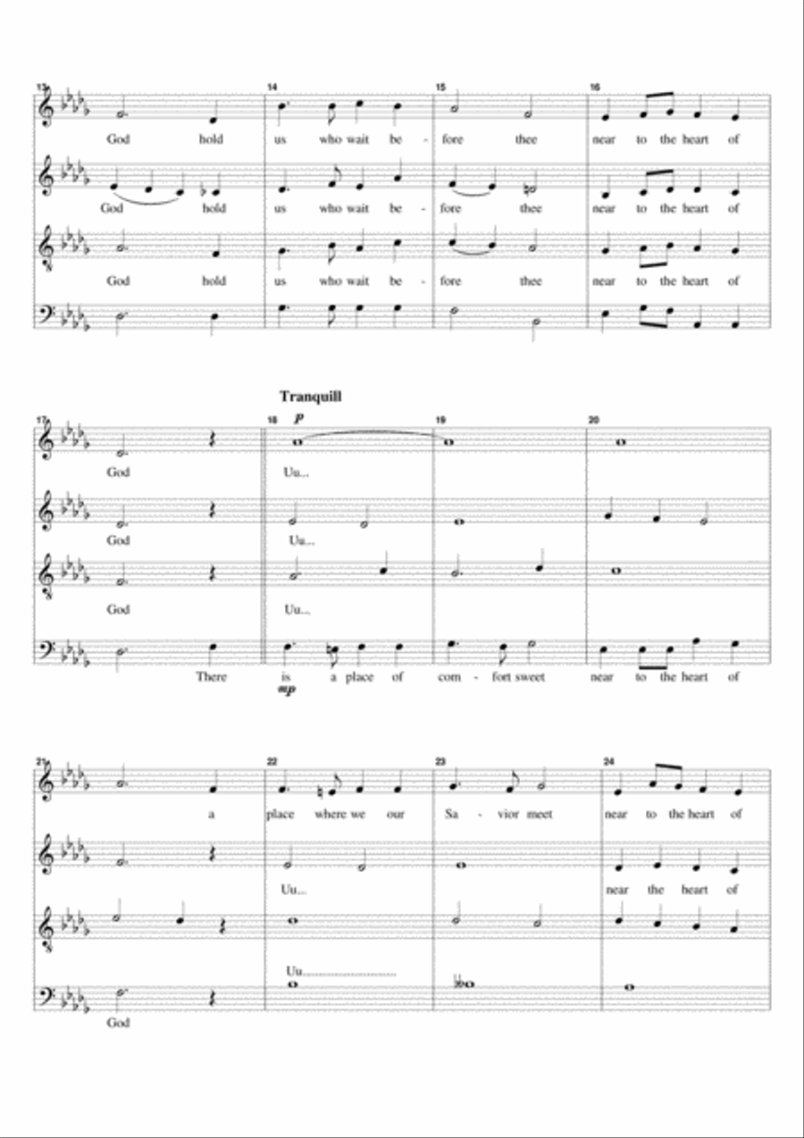 Near To The Heart Of God (SATB Choir a cappella) 4-Part scores gallery preview page 3