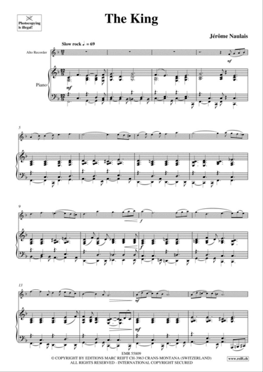 The King The King Alto Recorder scores gallery preview page 5