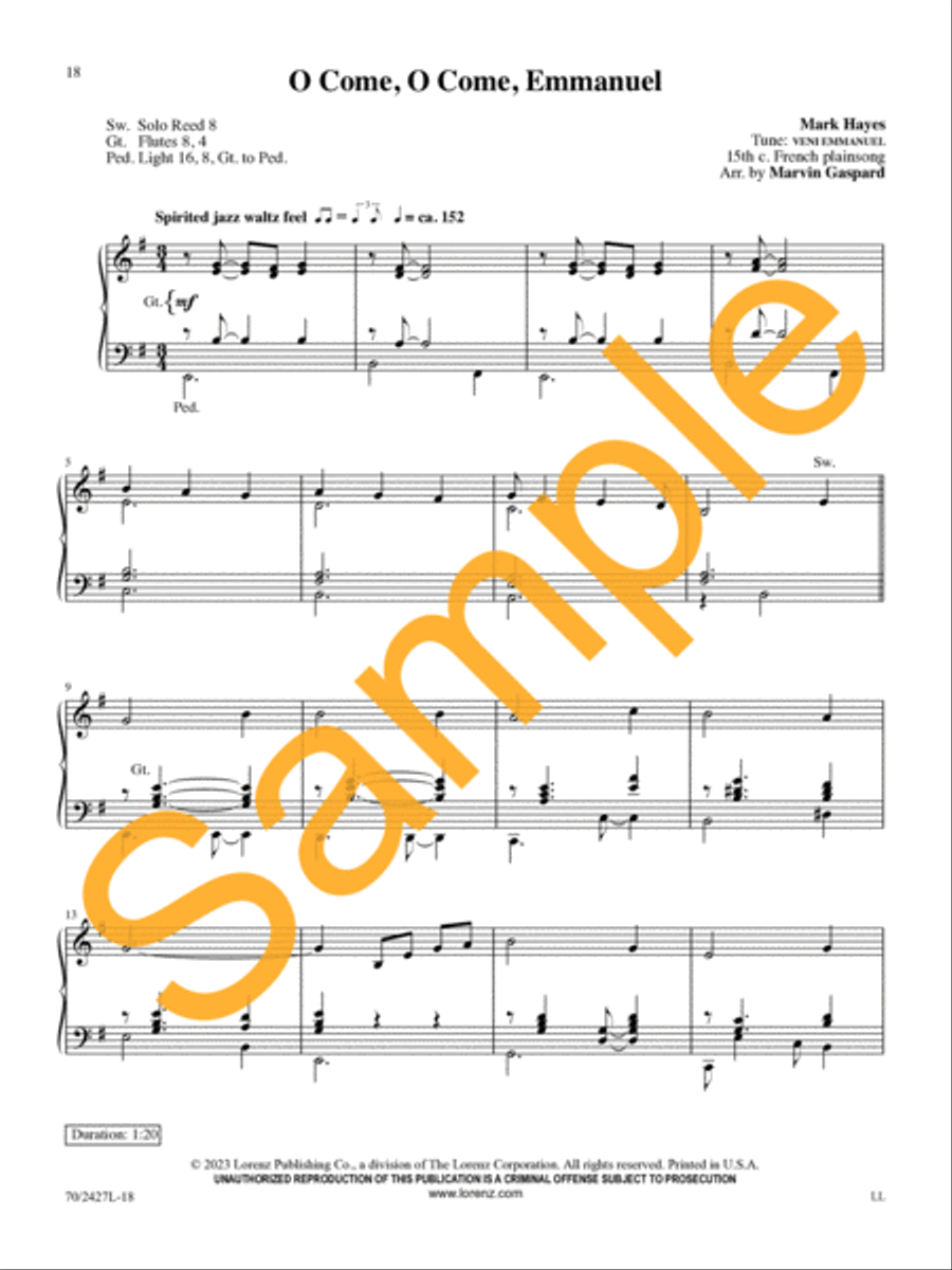 Mark Hayes: Christmas Miniatures for Organ Organ Solo scores gallery preview page 13
