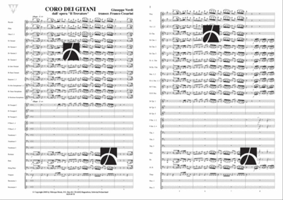 Coro dei Gitani Concert Band scores gallery preview page 2