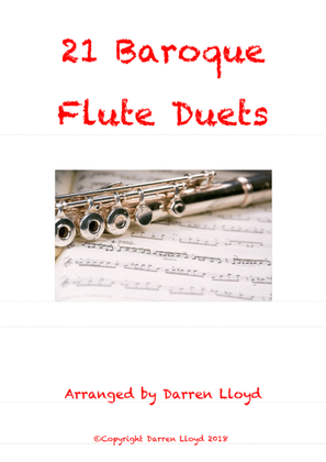 Book cover for 21 Baroque dues for 2 Flutes