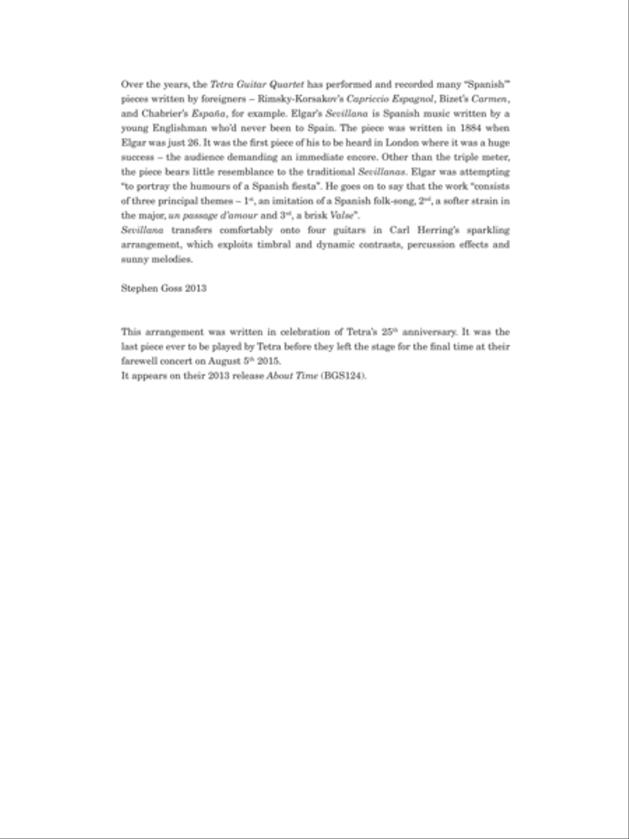 Sevillana Sevillana Guitar Ensemble scores gallery preview page 2