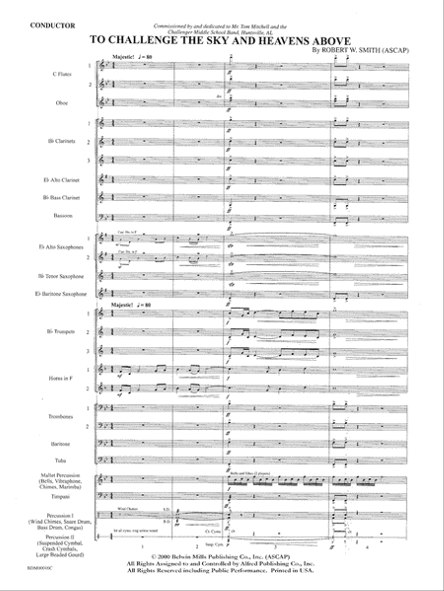 To Challenge the Sky and Heavens Above: Score Concert Band scores gallery preview page 3