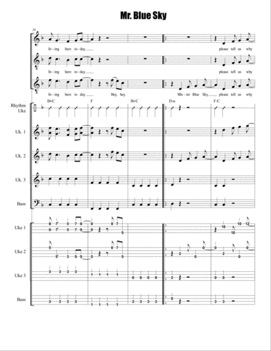 Mr. Blue Sky 3-Part scores gallery preview page 6
