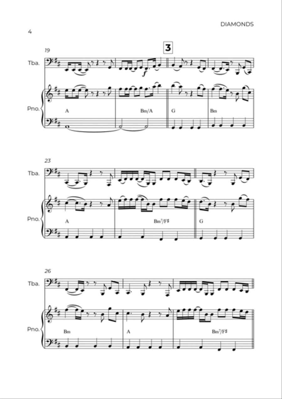 Diamonds Piano scores gallery preview page 4