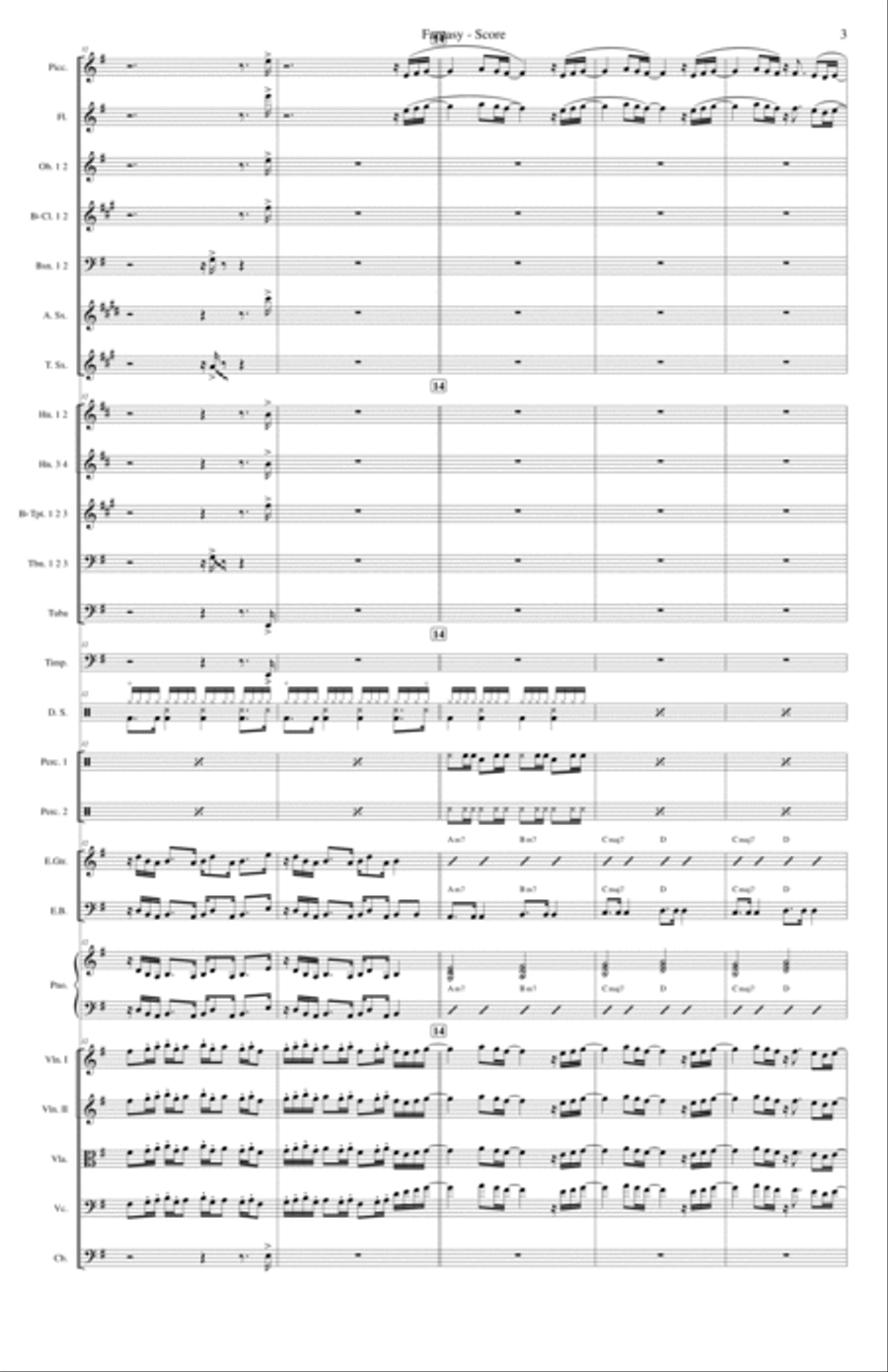 Fantasy Fantasy Full Orchestra scores gallery preview page 3