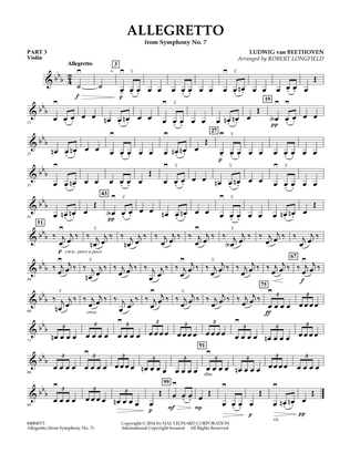 Allegretto (from Symphony No. 7) - Pt.3 - Violin