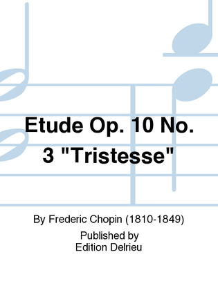 Book cover for Etude Op. 10 No. 3 Tristesse