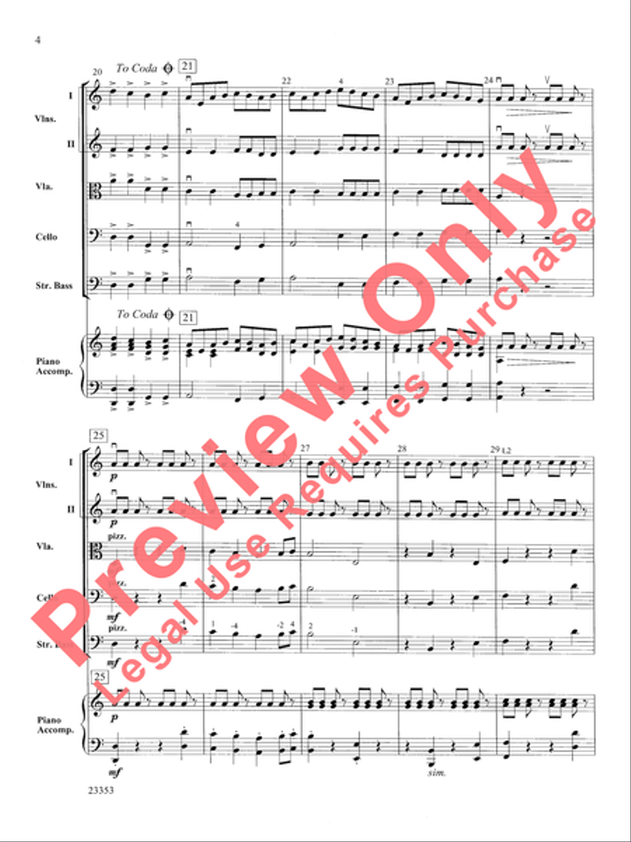 Conquistador! String Orchestra scores gallery preview page 5