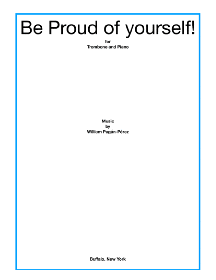 Be Proud of Yourself! for Trombone and Piano Piano scores gallery preview page 1