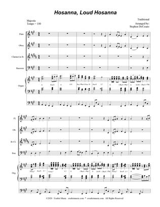 Hosanna, Loud Hosanna (Woodwind Quartet - Organ accompaniment)