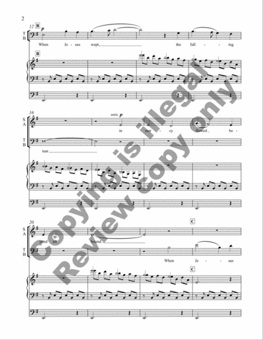When Jesus Wept (Full/Organ Score) Choir scores gallery preview page 14