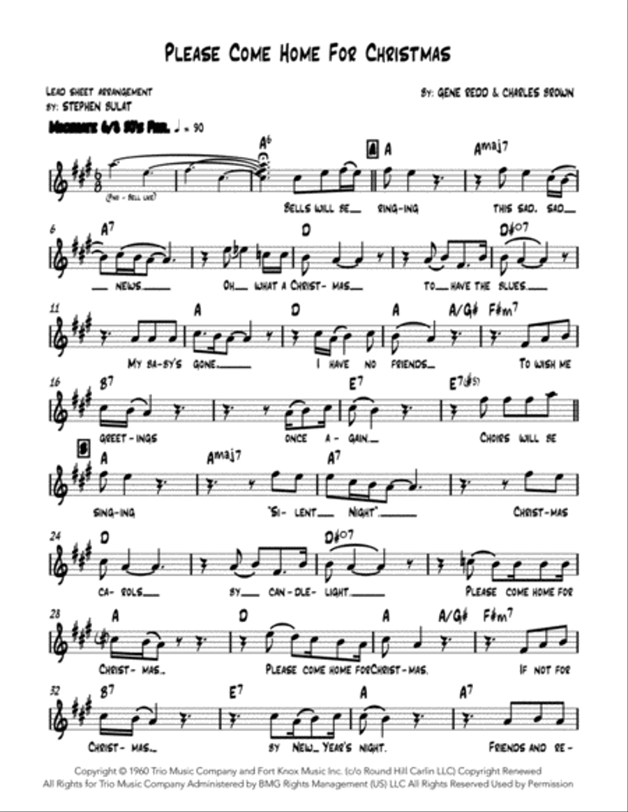 Please Come Home For Christmas Piano, Vocal, Guitar scores gallery preview page 2