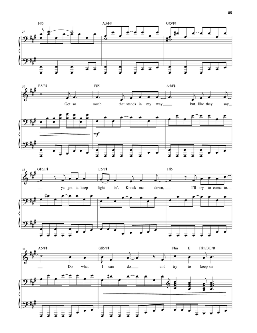 Keep On Standing (from the musical Rocky) Piano, Vocal scores gallery preview page 3