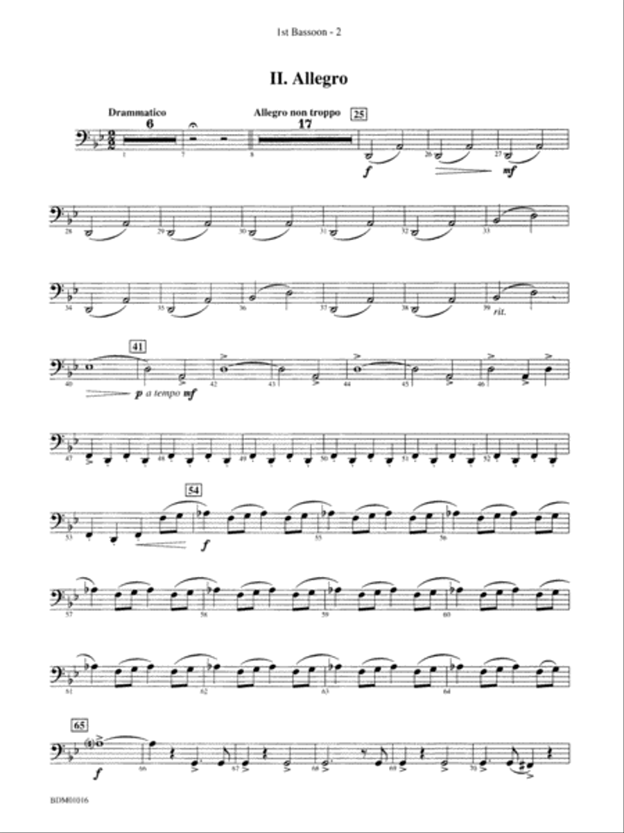 Fanfare and Allegro: Bassoon Concert Band scores gallery preview page 2