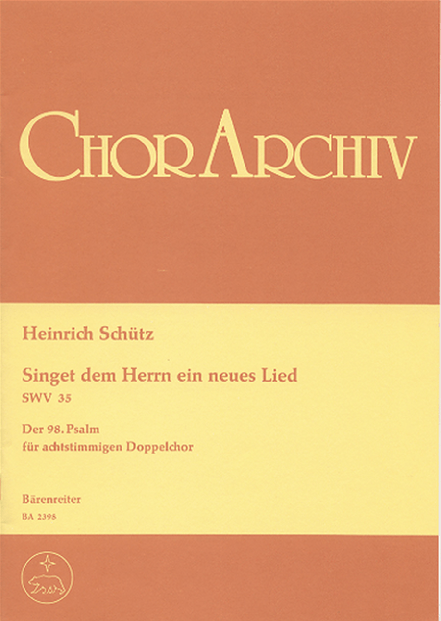 Singet dem Herrn ein neues Lied SWV 35 4-Part scores gallery preview page 1