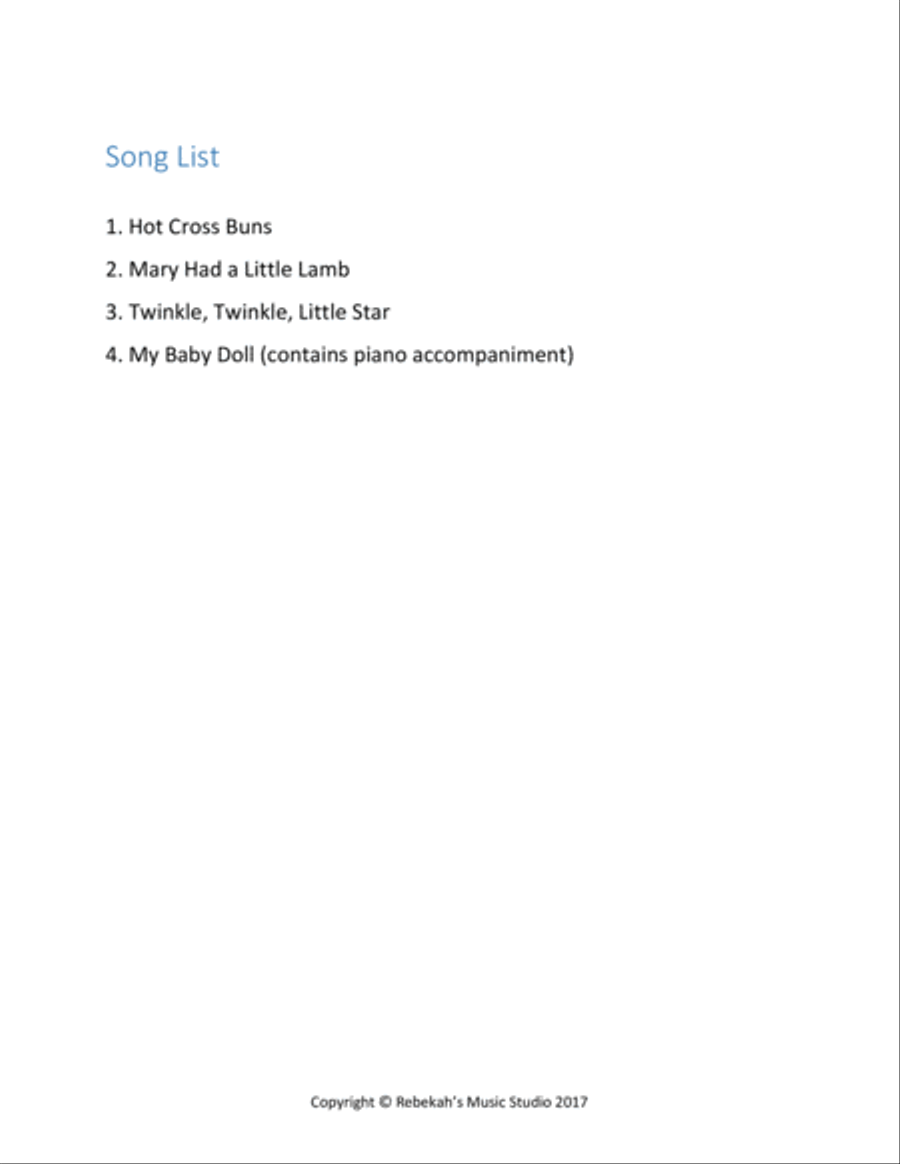 Young Beginner Violinist Violin Solo scores gallery preview page 2