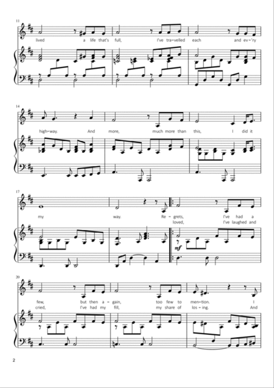 My Way Voice scores gallery preview page 2