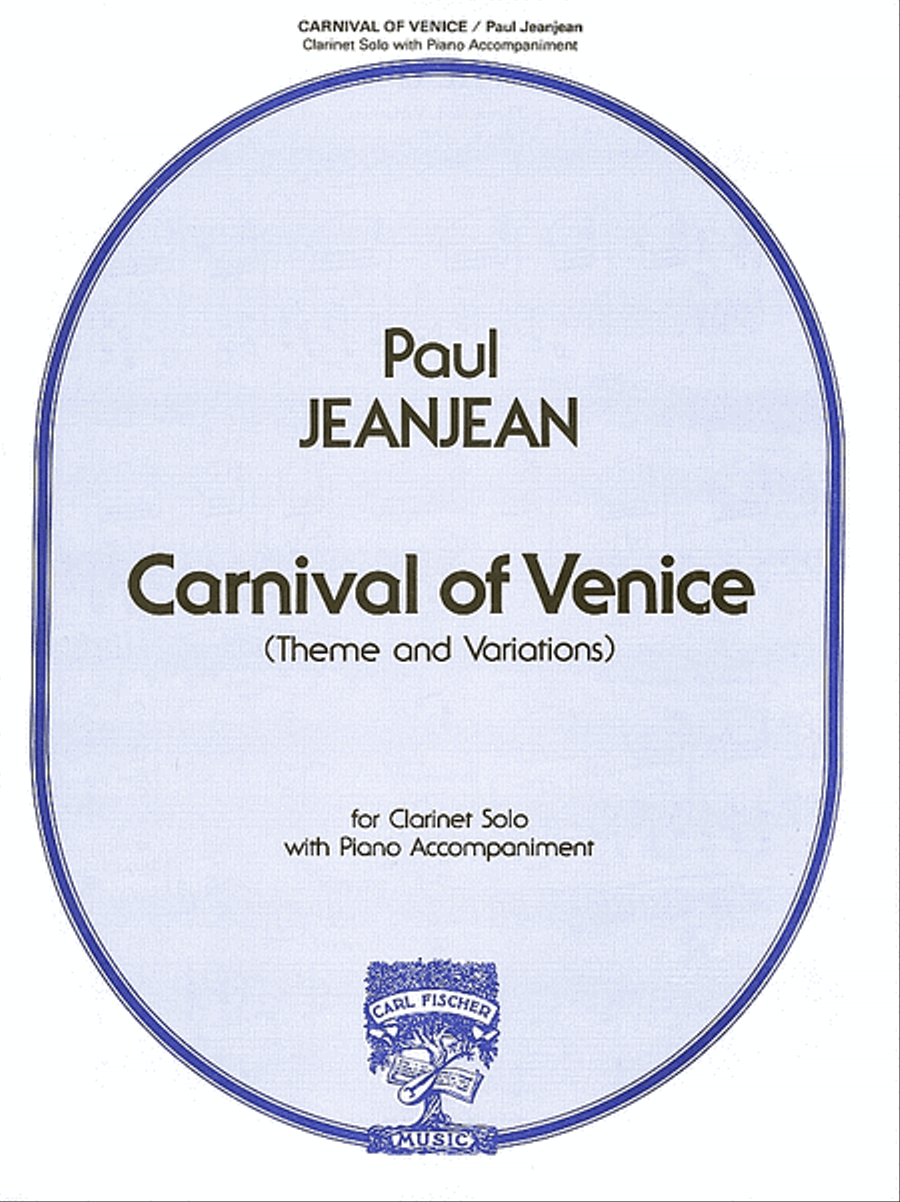 Carnival of Venice (Theme & Variations) Clarinet Solo scores gallery preview page 1