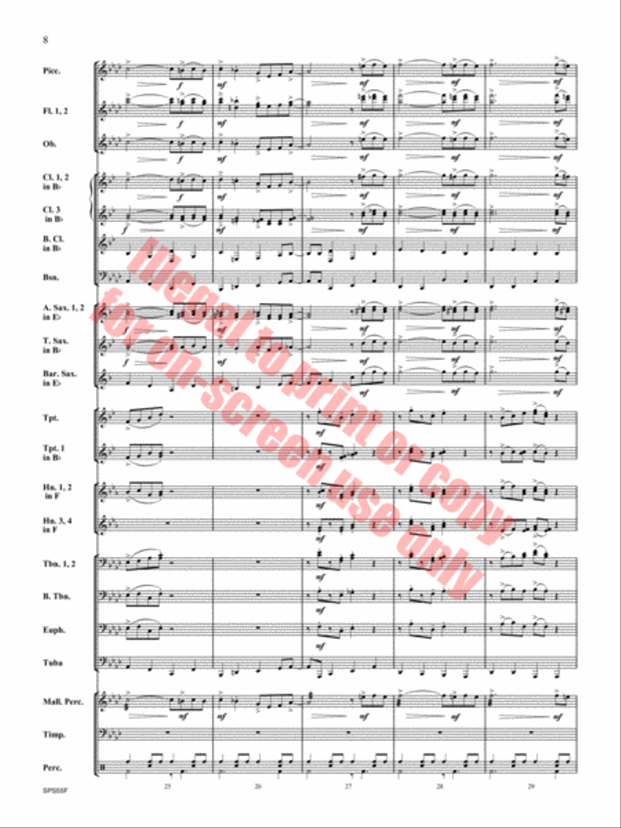 Alexander's Ragtime Band Alexander's Ragtime Band Concert Band scores gallery preview page 9