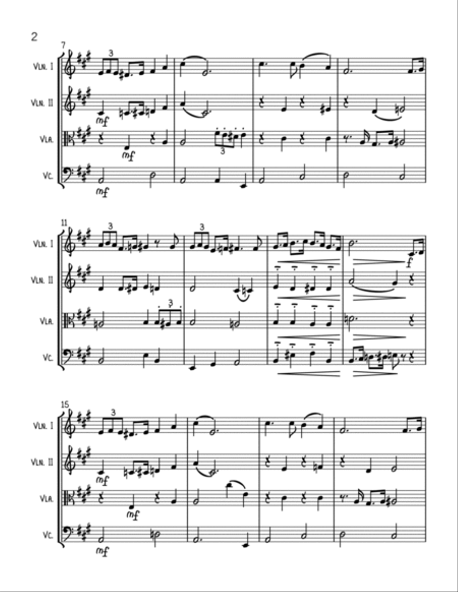 It's Beginning To Look Like Christmas String Quartet scores gallery preview page 2