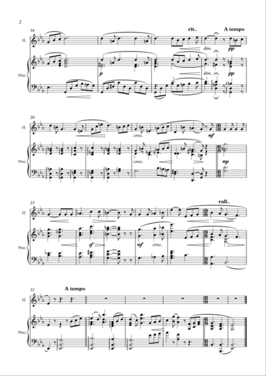 Illusions (Barcarole) For Piano and Flute Flute scores gallery preview page 3