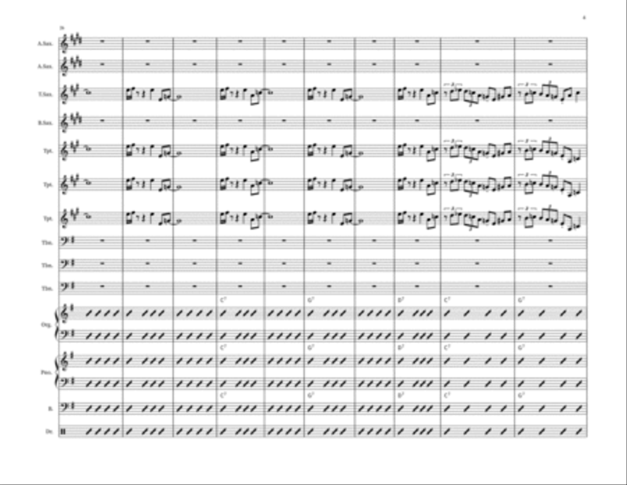 Blues For New Orleans Jazz Ensemble scores gallery preview page 4