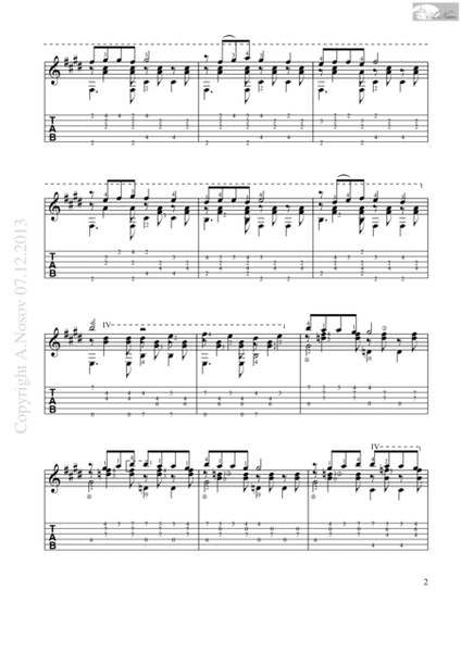 Strangers In The Night (Sheet music for guitar) image number null