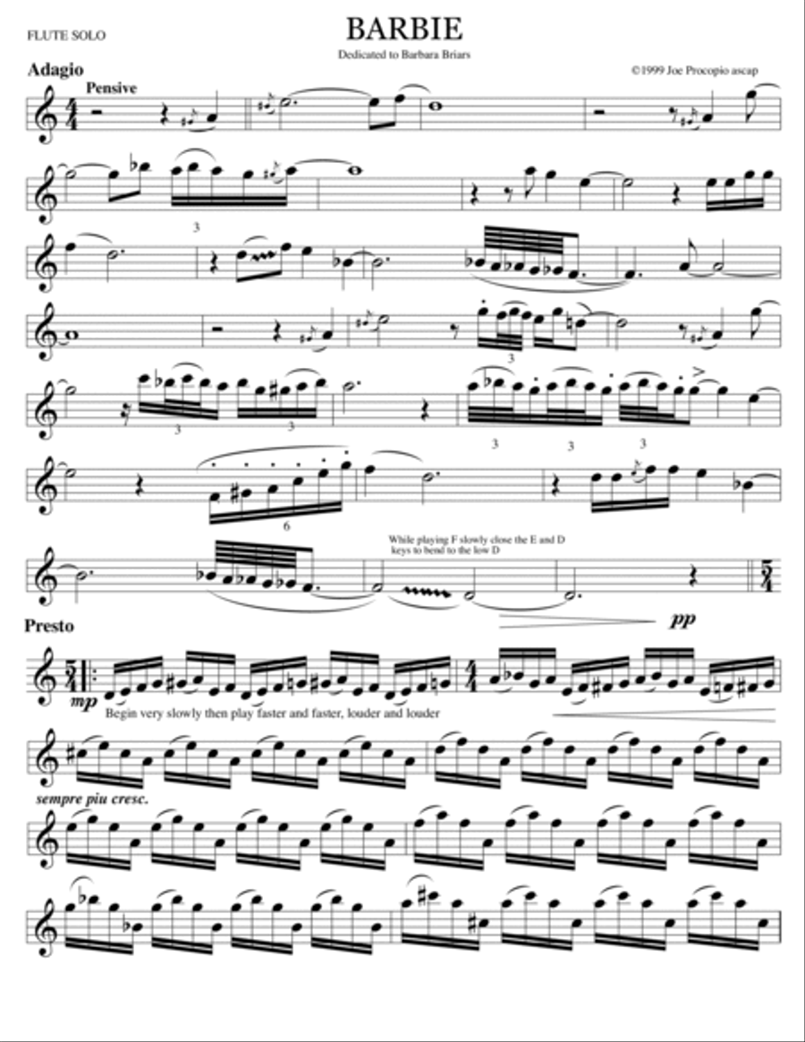 FLUTE SOLO COLLECTION by Joe Procopio Small Ensemble scores gallery preview page 3