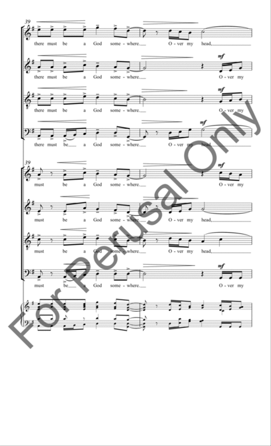 Over My Head Over My Head 4-Part scores gallery preview page 14