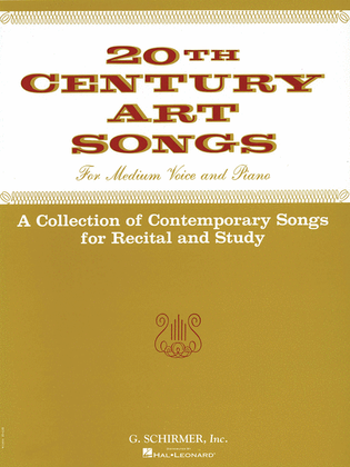Book cover for Twentieth Century Art Songs for Recital and Study