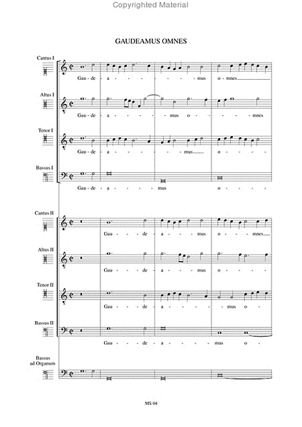 Motecta (Roma 1607) for 8 Voices (SATB-SATB) and Continuo